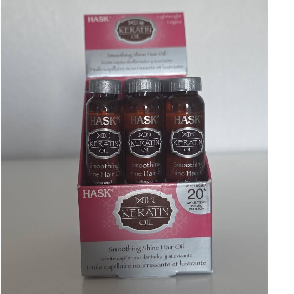 Hask Smoothing Keratin Protein Hair Oil Serum - 18 Ml (12 Vials) | NEW - Picture 2 of 7
